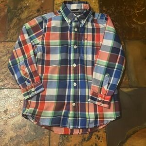 Boys plaid button down shirt